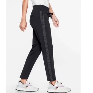Athleta Black Track Pants with Side Stripe